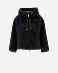 Herno SWEATSHIRT IN FAUX MINK FUR Black GI000256D126249300