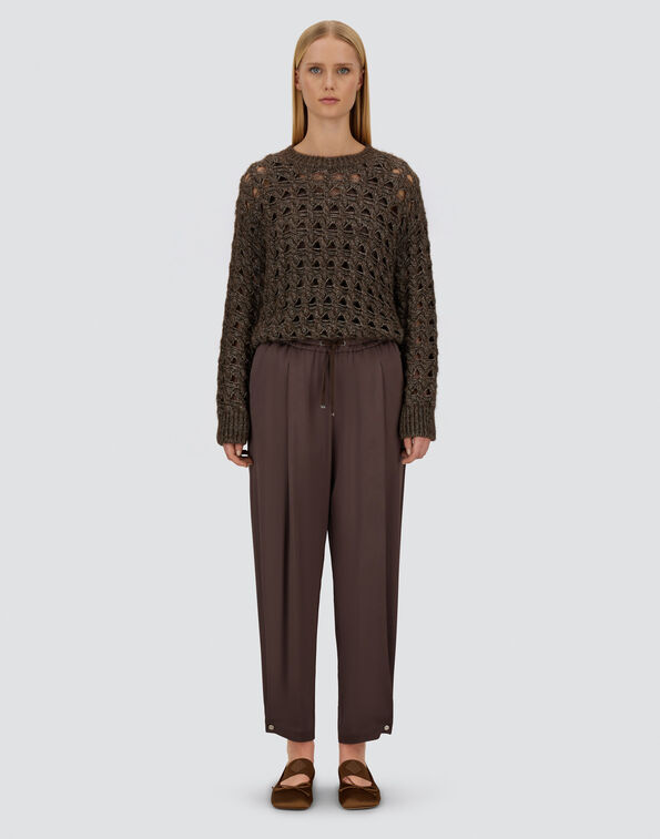 RESORT ENVERS SATIN TROUSERS Herno product thumbnail image view 4