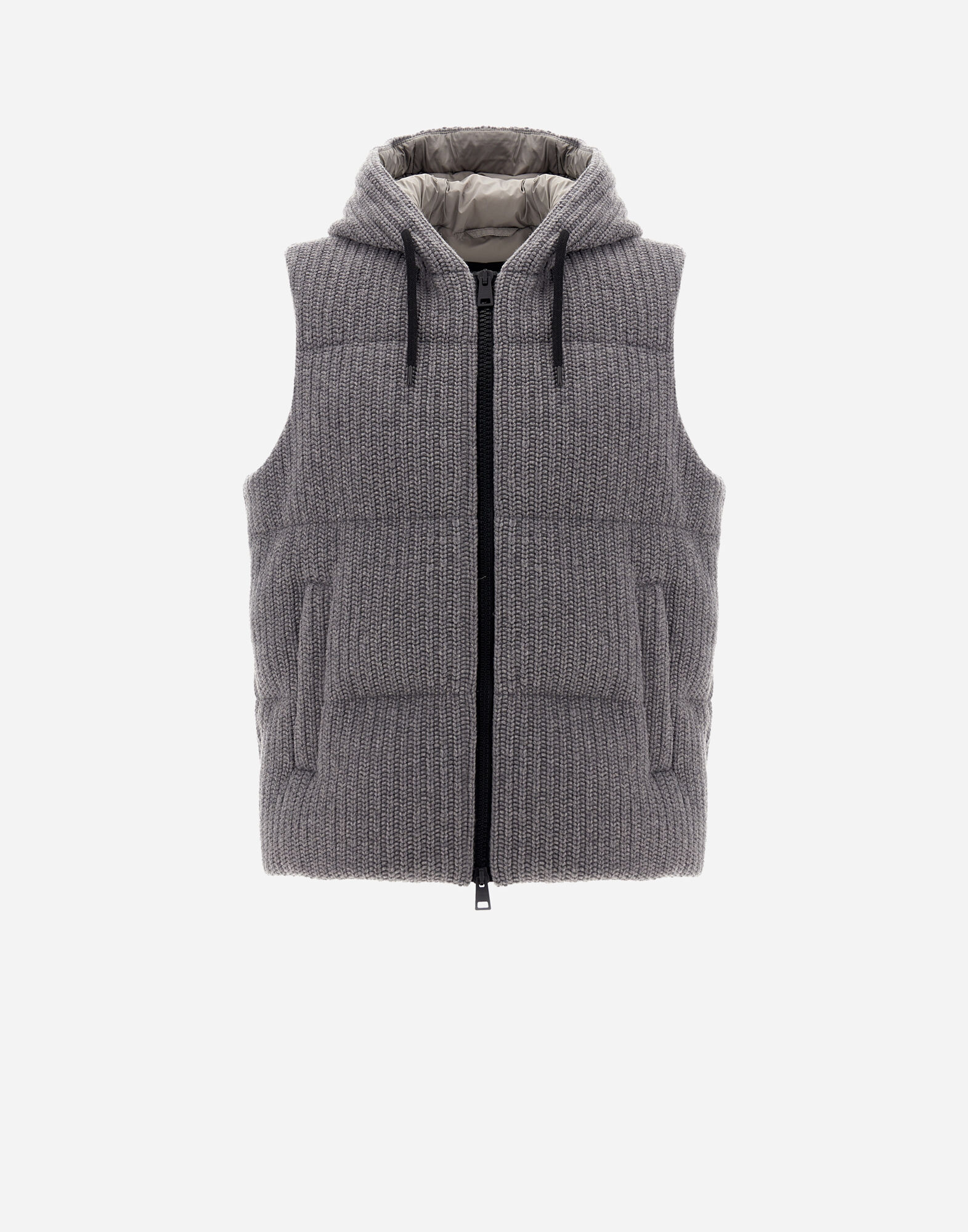 VEST IN WEIGHTY KNIT in Grey for Men Herno