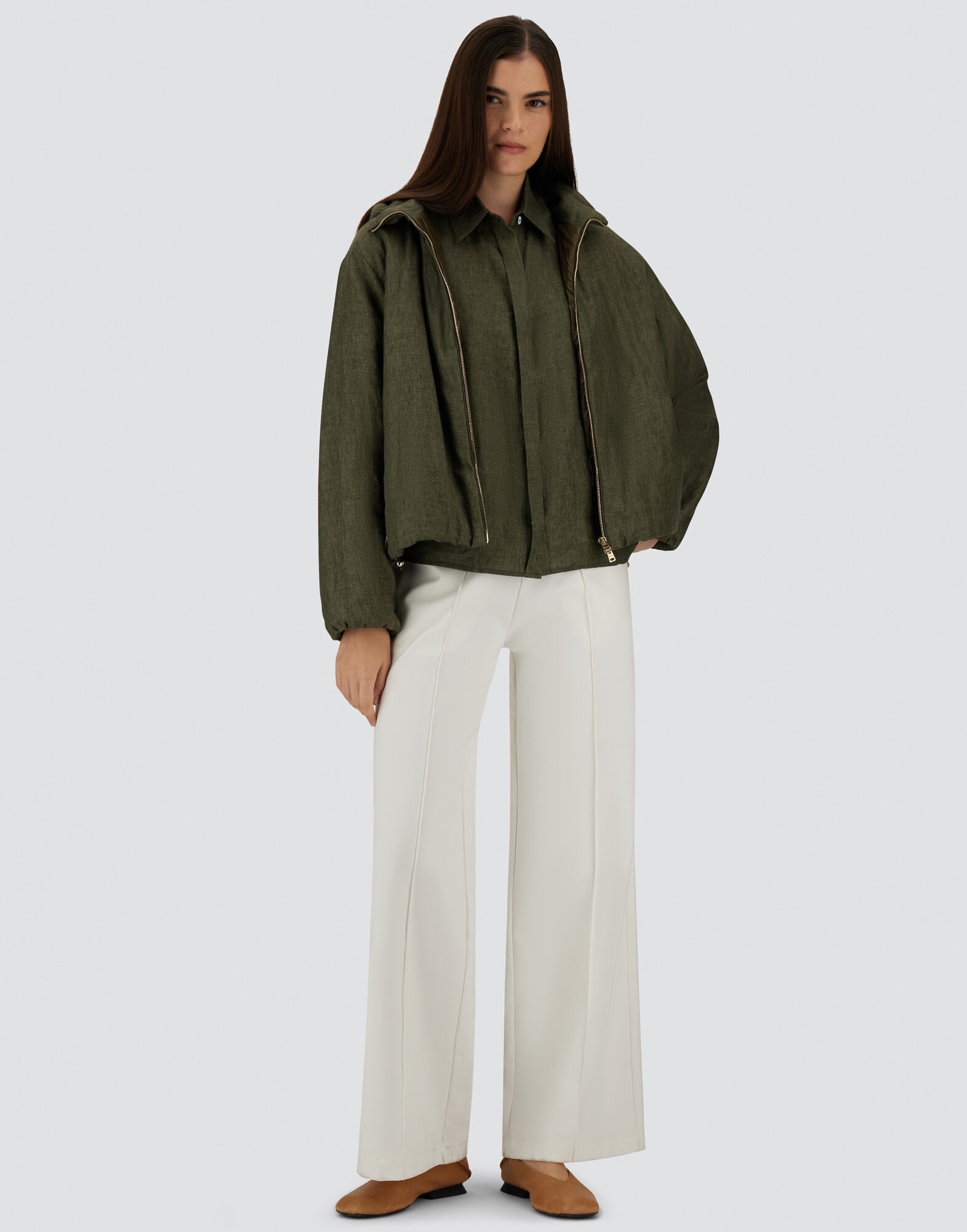 JACKET IN NEW LINEN in Green for Women | Herno®