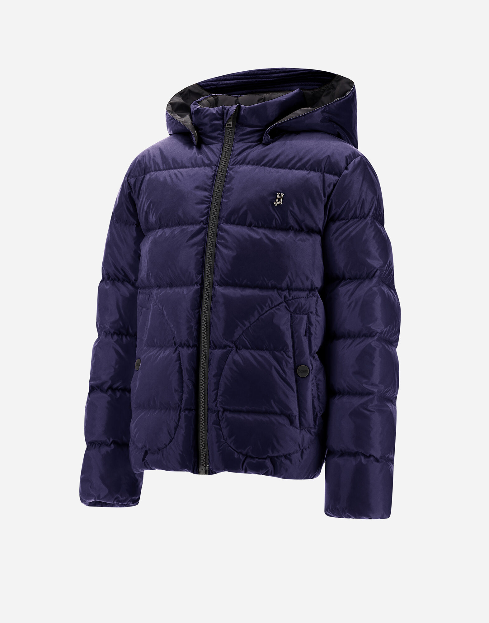 BOMBER JACKET IN GLOSS in New Blue for Kids | Herno®