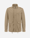 Herno GARMENT-DYED LINEN AND COTTON FIELD JACKET Camel FI000112U131472002T01