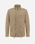Herno GARMENT-DYED LINEN AND COTTON FIELD JACKET Camel FI000112U131472002T01