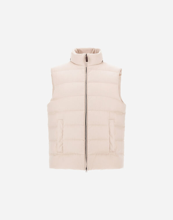 Herno CASHMERE AND SILK VEST WITH MONOGRAM Chantilly PI001383U380871985