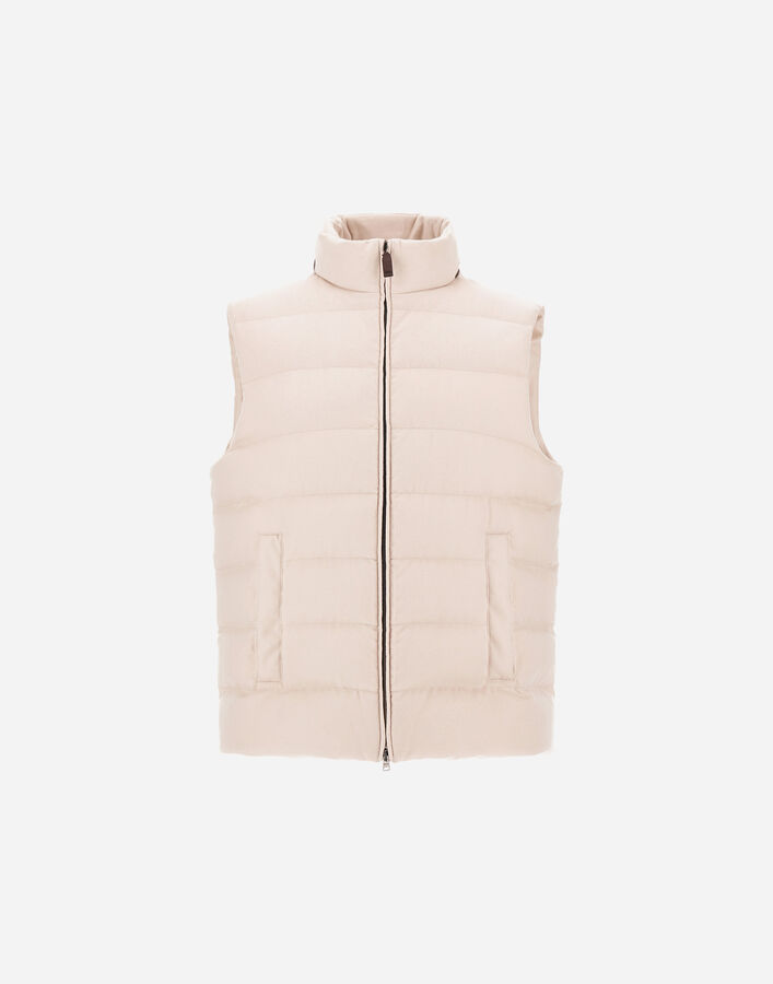 Herno CASHMERE AND SILK VEST WITH MONOGRAM Chantilly PI001383U380871985