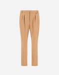 Herno FLUID WOOL TROUSERS Camel PT000166D334532157