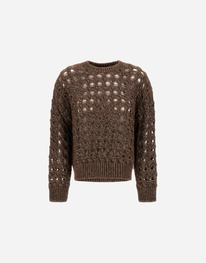 Herno RESORT SWEATER IN ALPACA WOOL Dark Chocolate MG00032DR701988810