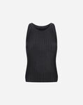 Herno TANK TOP IN SHINY VISCOSE RIB Black MG000168D760589300