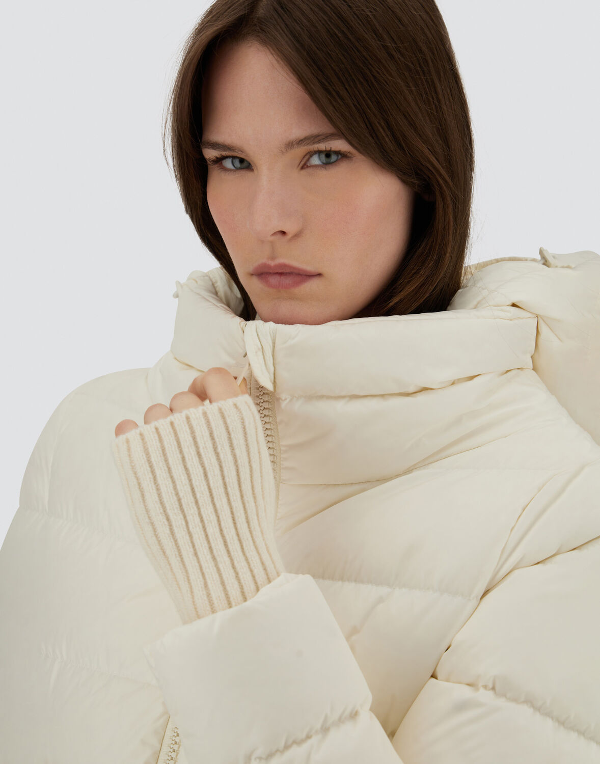 Herno A-shape Puffer Jacket In White