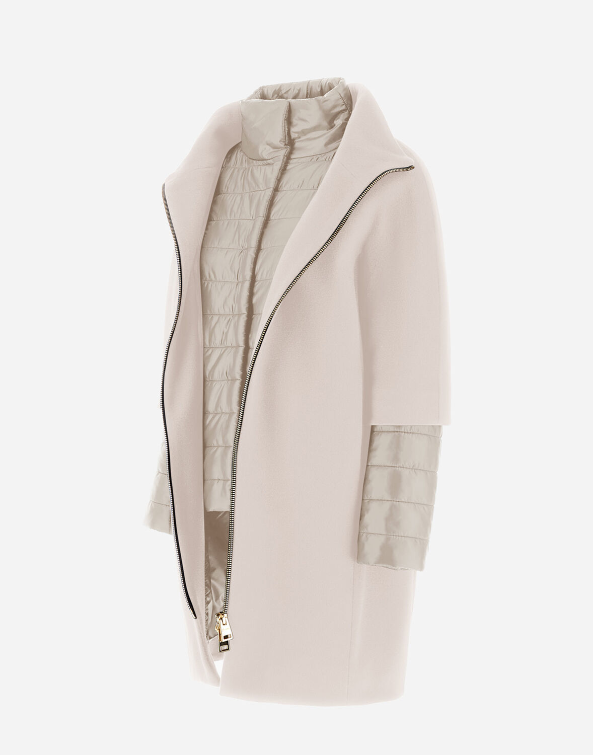 Herno Coat In Luxury Wool And Nylon Ultralight In Light Beige