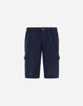 Herno RESORT BERMUDA SHORTS IN NEW LINEN Blue/White PT00043UR17105Z9210