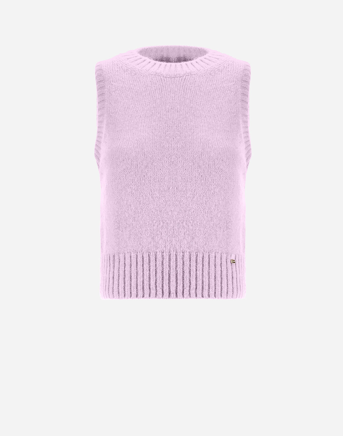 Herno Vest In Plain Alpaca Wool In Pink