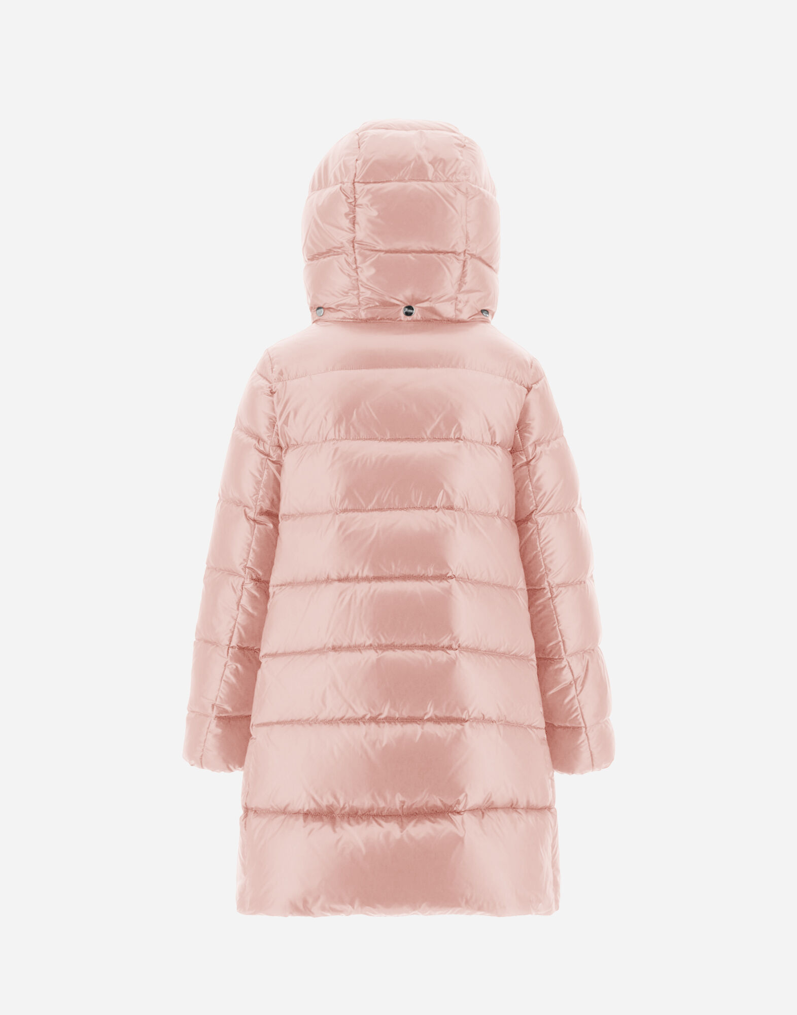 PIUMINO LUNGO C CAPPUCCIO STACCABILE in Light Pink for Girls Herno