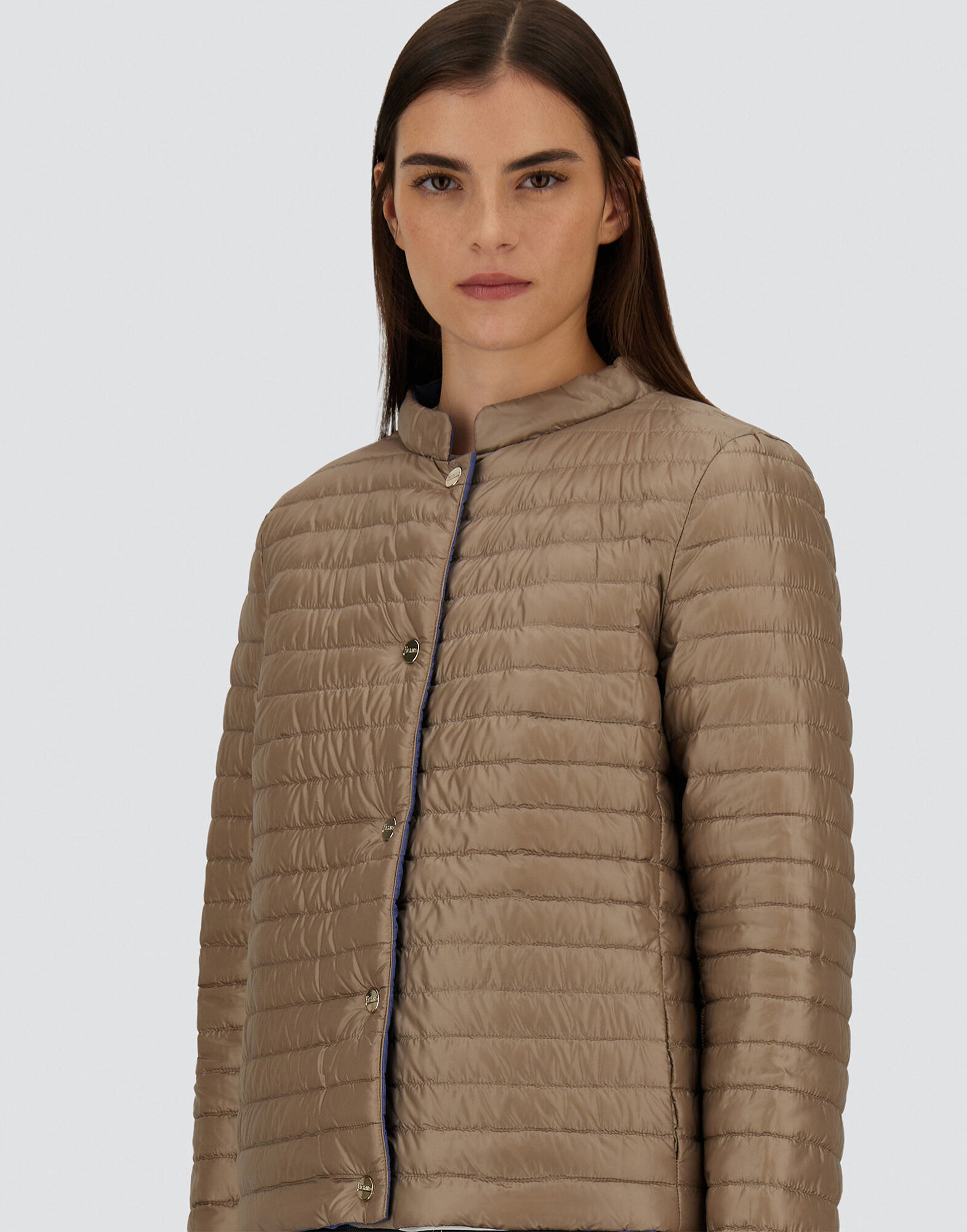 REVERSIBLE JACKET IN ECOAGE AND NYLON ULTRALIGHT in Blue/Chantilly