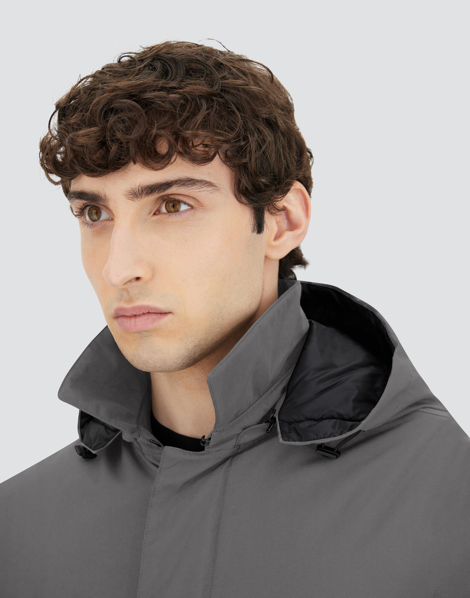 メンズ LONG PARKA IN 2-LAYER WINDSTOPPER グレー | Herno
