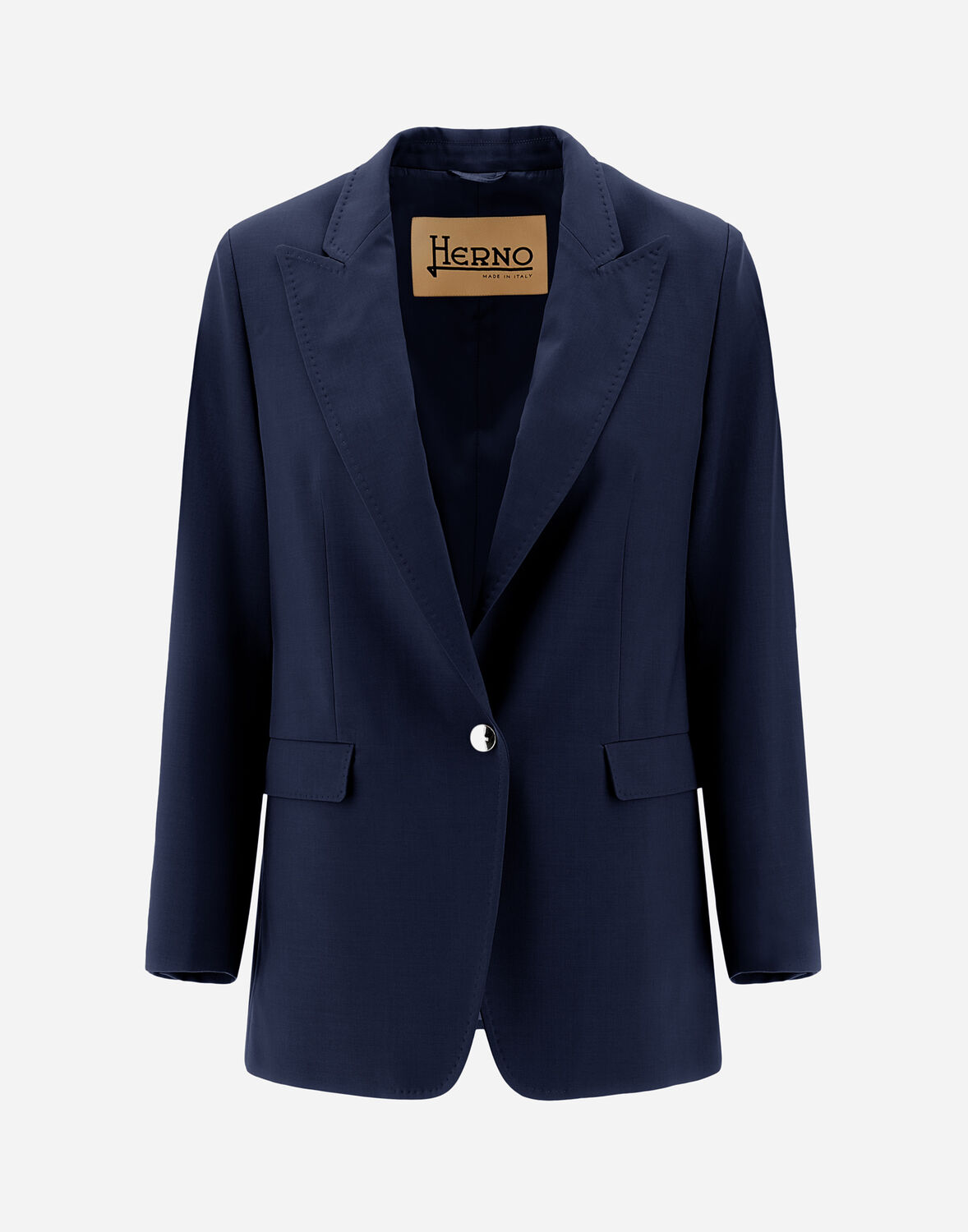 Herno フランネル フィーリング ブレザー In Navy Blue