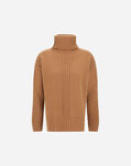 Herno TURTLENECK SWEATER IN 100% WOOL Camel ML000039D701002157