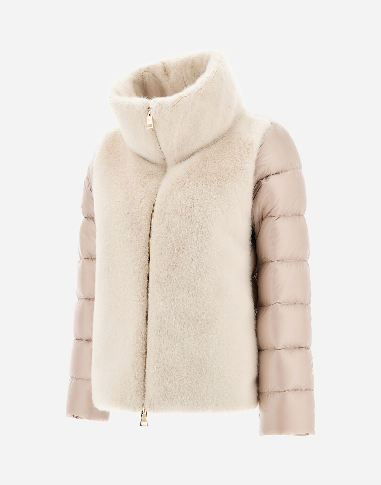 PIUMINO NYLON ULTRALIGHT LADY FAUX FUR HDM in Chantilly for