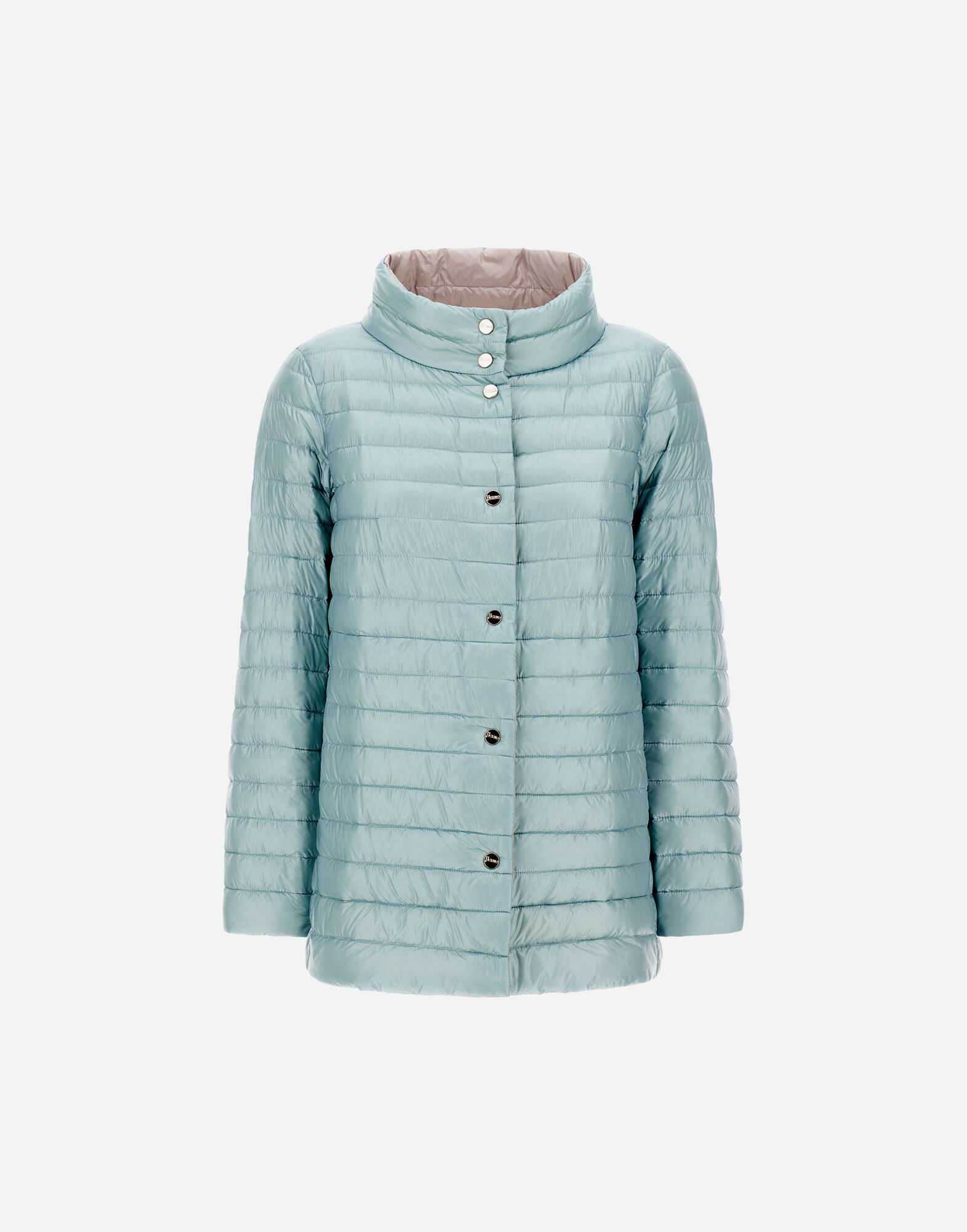 ダウンジャケット・コート Herno A-Shape Reversible Down Jacket In Ultralight Nylon REVERSIBLE A-SHAPE JACKET IN NYLON ULTRALIGHT in Blue Grey