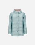 Herno REVERSIBLE A-SHAPE JACKET IN NYLON ULTRALIGHT Ice/Light blue PI1234D12017Z9094