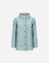 Herno REVERSIBLE A-SHAPE JACKET IN NYLON ULTRALIGHT Ice/Light blue PI1234D12017Z9094