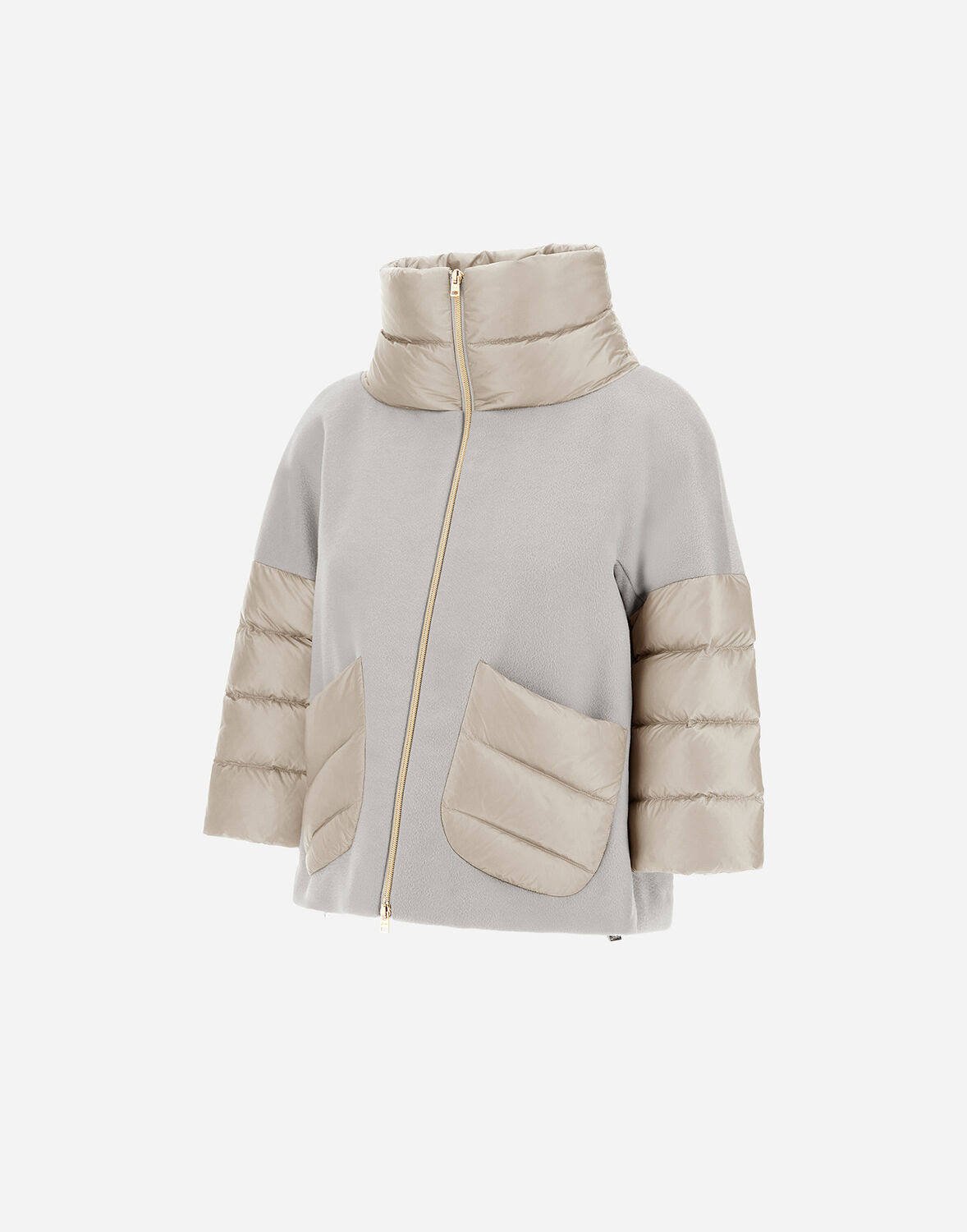 Herno Cape Aus New Cashmere Und Nylon Ultralight In Chantilly