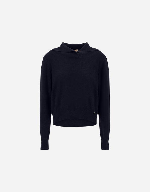 Herno STOCKING STITCH WOOL JUMPER Dark Blue MPL00006D701499290