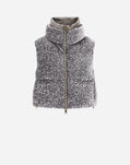 Herno VEST IN VELVET PAILLETTES Light Grey PI001951D12623S9406