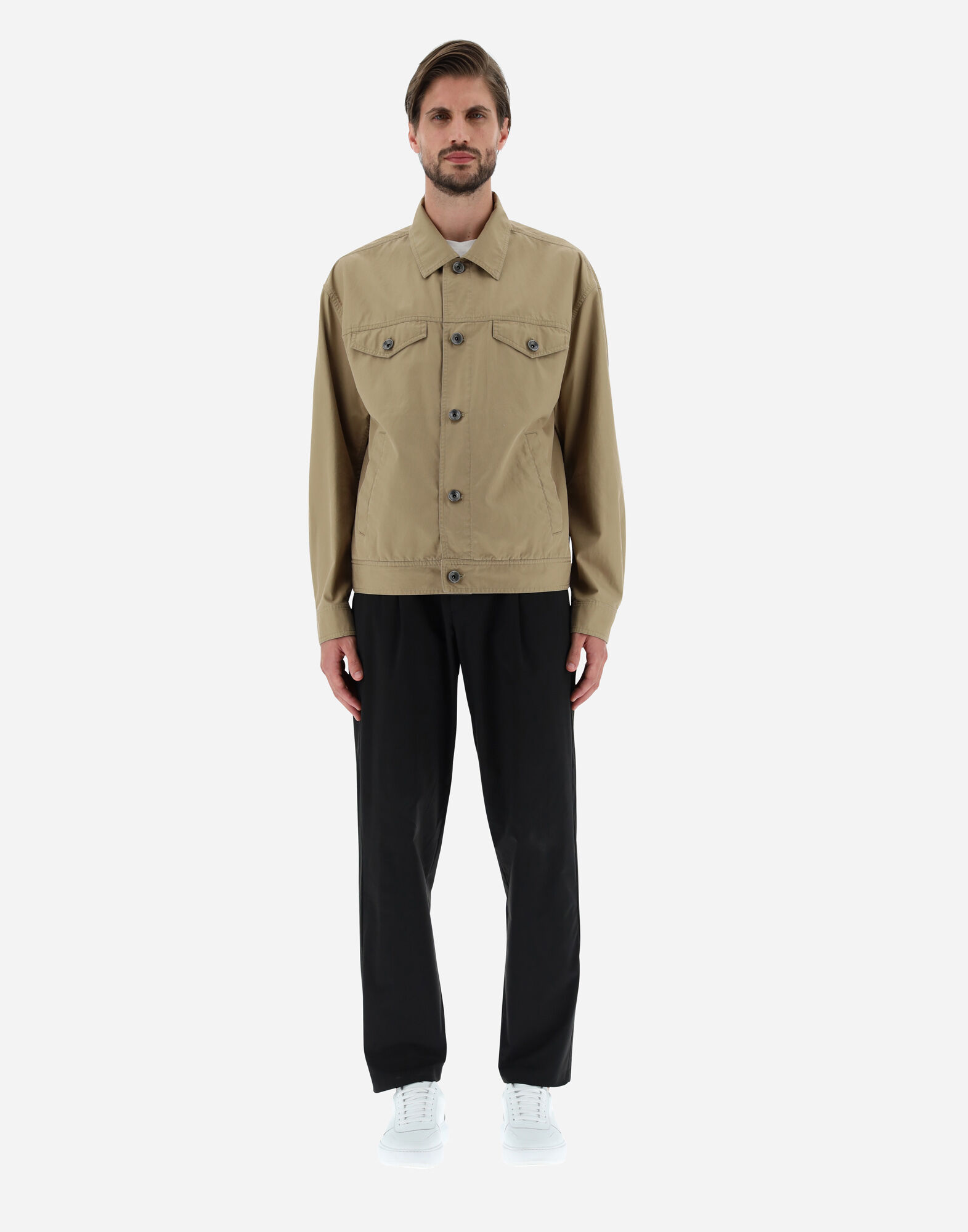 CAMICIA IN TIGRI in Cammello da Uomo Herno