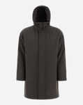 Herno PARKA IN STORM SYSTEM DIAGONAL WOOL Dark brown PI001026U331868940