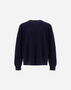Herno SWEATER IN RIBBED WOOL CASHMERE Navy Blue MG000175U702709200