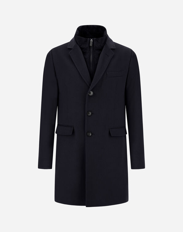 Herno COAT IN PURE CASHMERE AND NYLON ULTRALIGHT Dark Blue CA000237U381269290