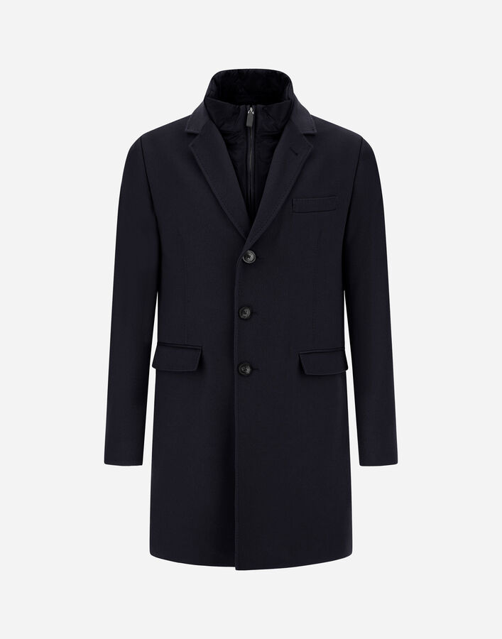 Herno COAT IN PURE CASHMERE AND NYLON ULTRALIGHT Dark Blue CA000237U381269290
