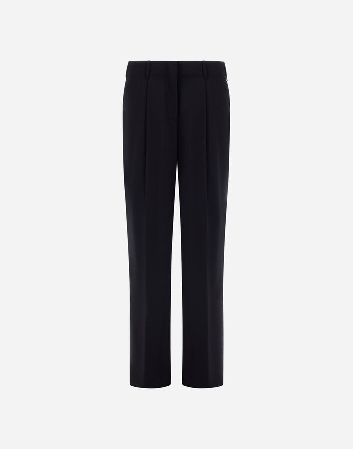 Herno TROUSERS IN LIGHT STRETCH WOOLLY Navy Blue PT000244D128089200