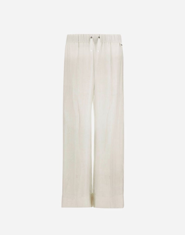 RESORT TROUSERS IN CHECK LINEN Herno Herno RESORT TROUSERS IN CHECK LINEN White PT00041DR171411000