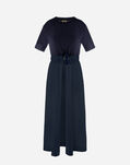 Herno GLAM KNIT EFFECT AND TECHNO TAFFETA' DRESS Navy Blue AB000005D520569200