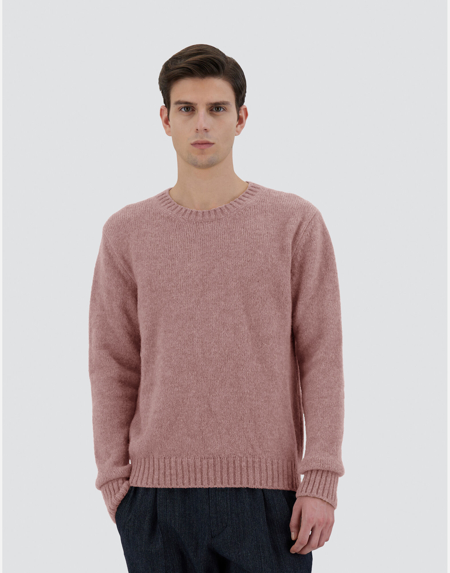 SWEATER IN PLAIN ALPACA WOOL in Pink for Men Herno