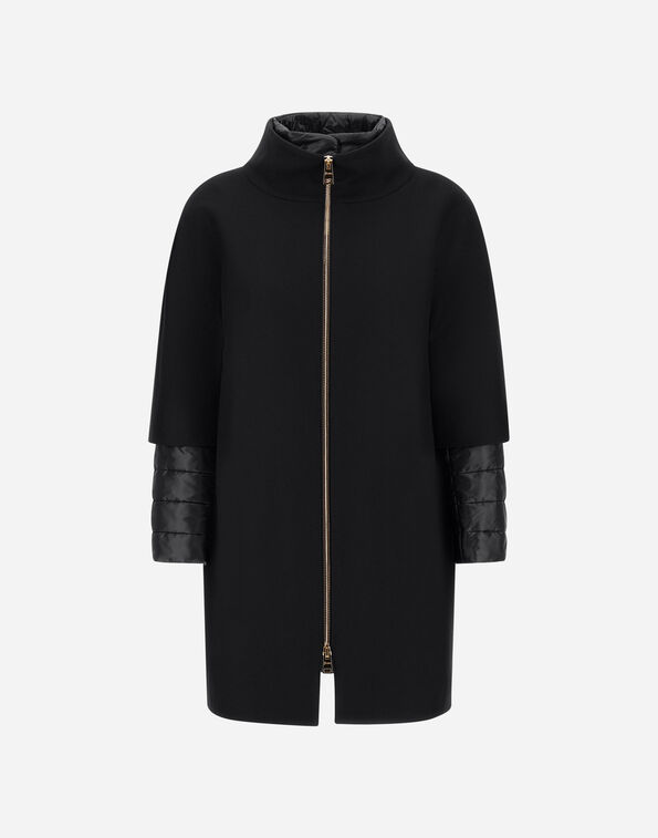 Herno ECOWOOL AND NYLON ULTRALIGHT COAT Black CA000640D333449300