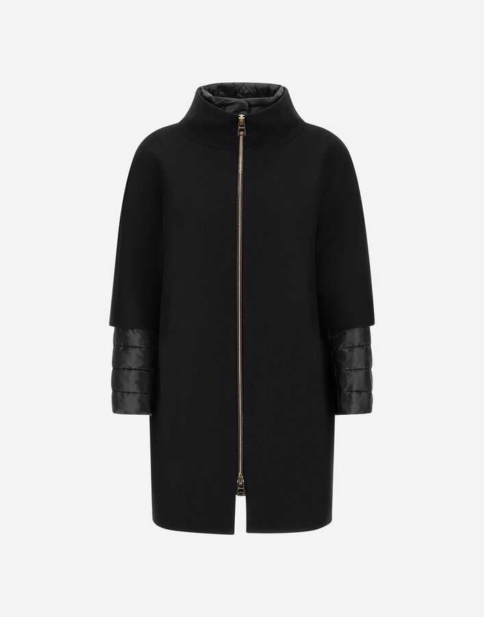 Herno ECOWOOL AND NYLON ULTRALIGHT COAT Black CA000640D333449300
