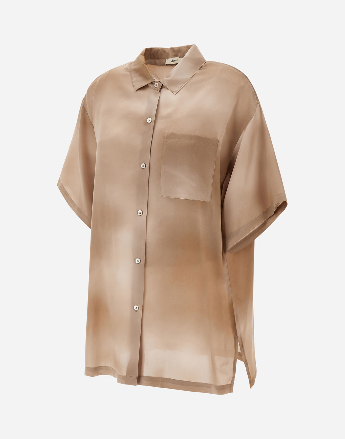 Herno Cloud Silk ショートスリーブ シャツ In Sand
