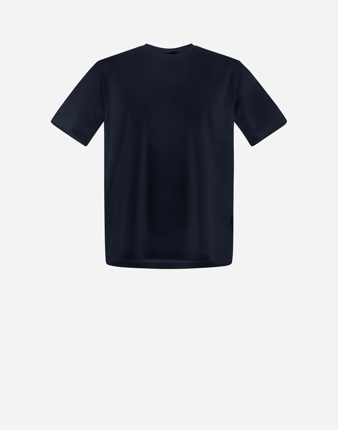 Shop Herno T-shirt In Superfine Cotton Stretch In Navy Blue