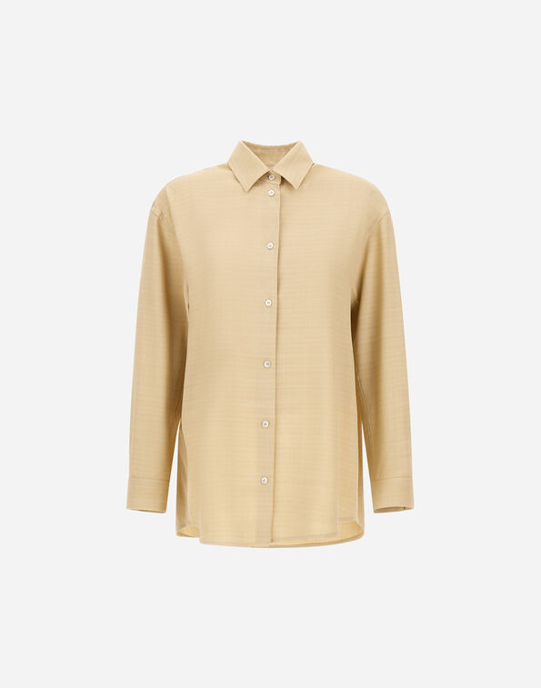 Herno SHIRT IN TEXTURED VISCOSE Sand CM000039D128762000