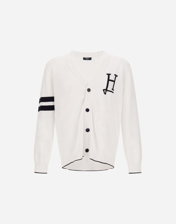Herno CARDIGAN IN H' LOGO COTTON White MC000211U721401000
