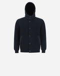 Herno PUFFY COTTON BOMBER WITH PLASTER Blue Navy MC0007U720039200