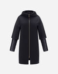Herno DIAGONAL WOOL AND NYLON ULTRALIGHT COAT Blue Dark CA0040D39601M019290