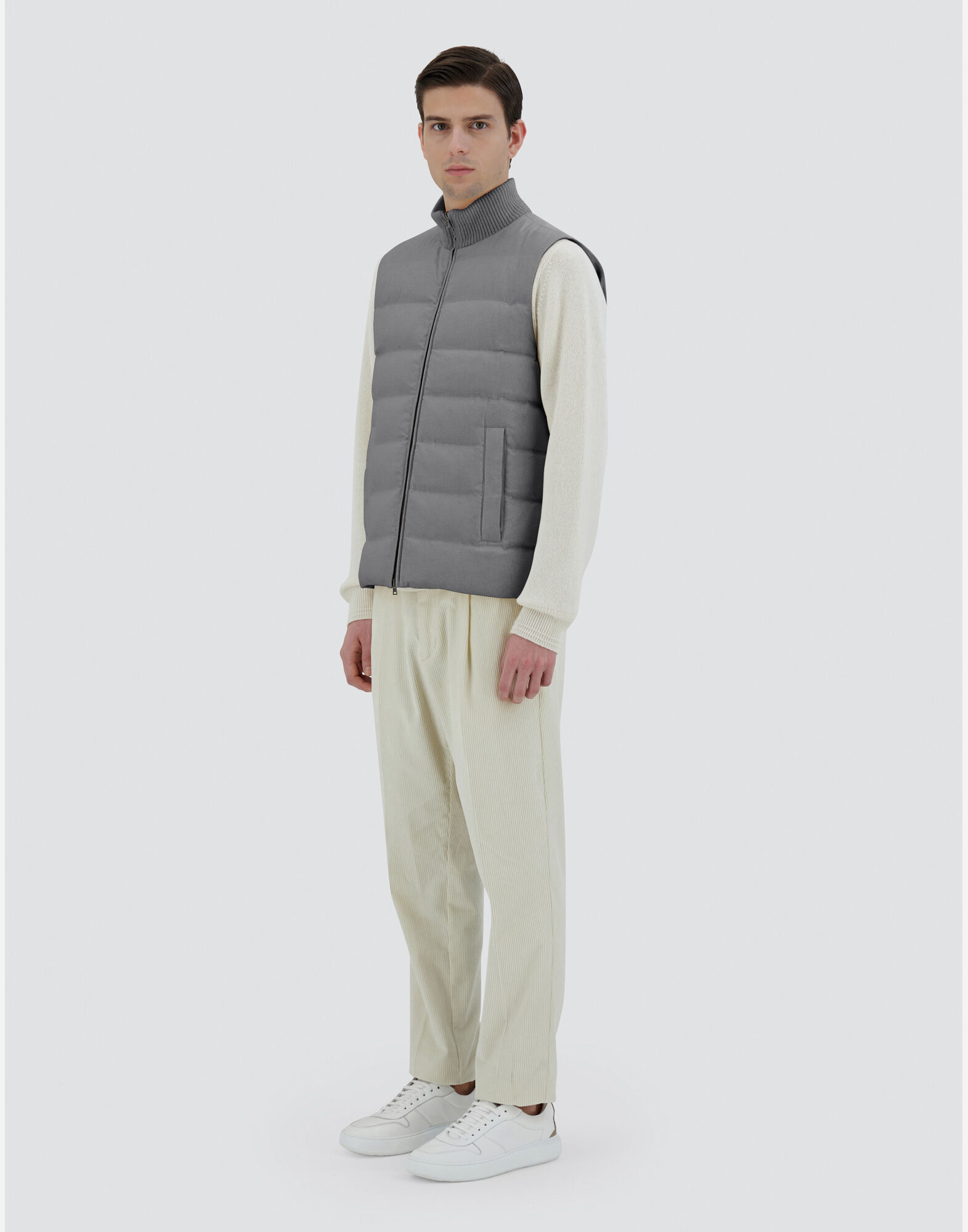 極美品】HERNO ヘルノ ダウンベスト カシミヤ100% ミンクファー まじえ L