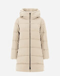 Herno A-SHAPE JACKET IN ARENDELLE AND NEW LADY FAUX FUR Light Beige PI001948D12414Z1980