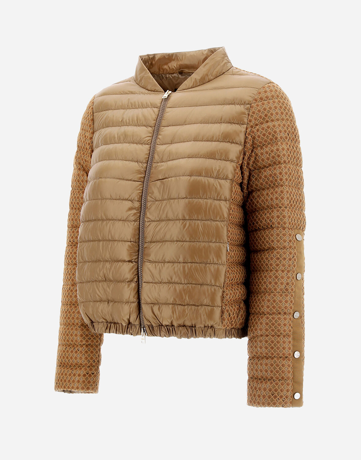 Herno Nylon Ultralight ＆ Spring Lace ボンバージャケット In Camel