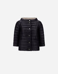 Herno REVERSIBLE CAPE NYLON ULTRALIGHT Black/Grey PI0769D12017Z9394