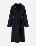 Herno REVERSIBLE TRENCH IN FLUID WOOL AND NYLON ULTRALIGHT Navy Blue CA000595D33453Z9200